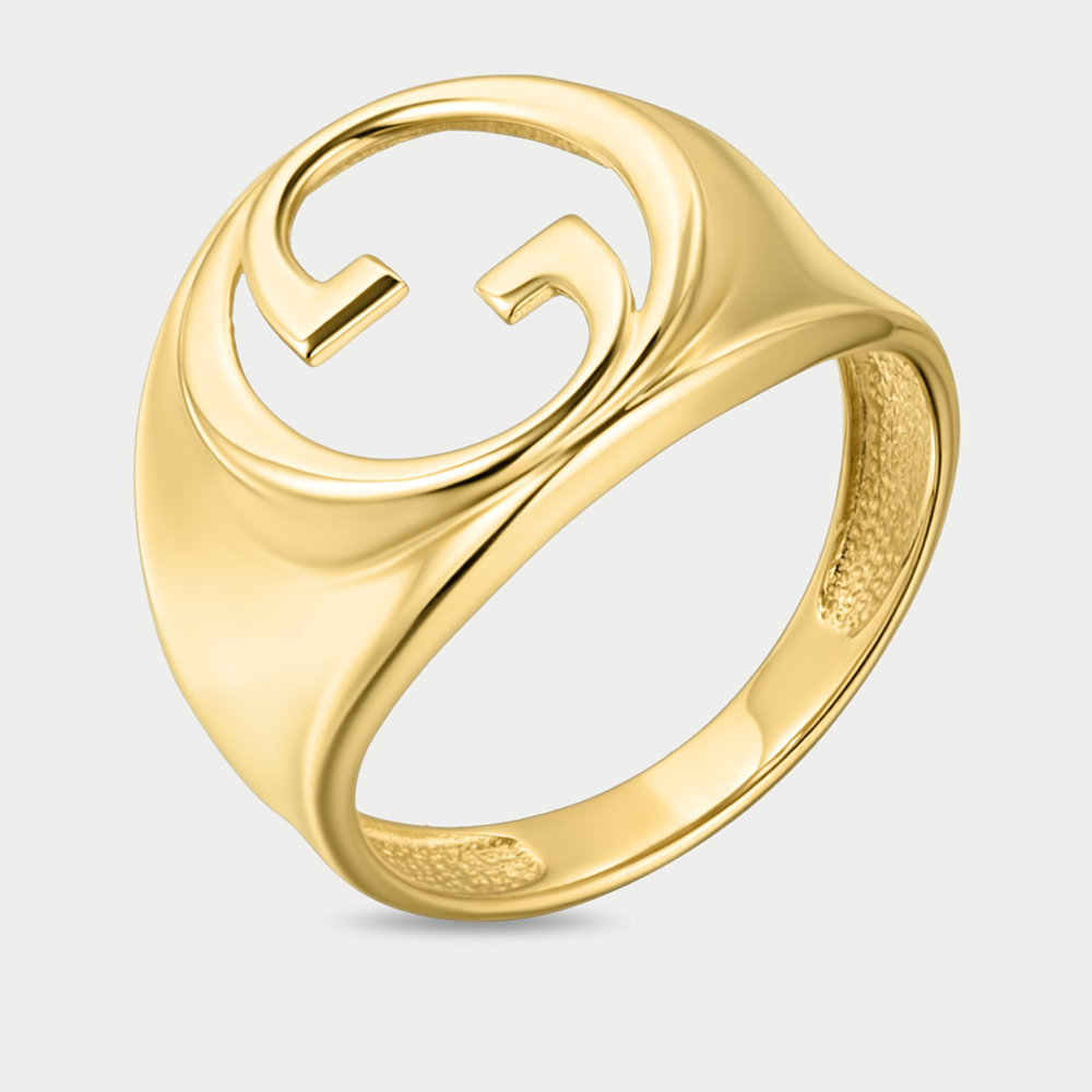 Кольцо для женщин из желтого золота 585 пробы без вставок (арт. к1447л)