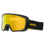 Очки горнолыжные ALPINA Scarabeo S Q-Lite Black-Yellow Matt/Q-Lite Gold S2 (б/р)