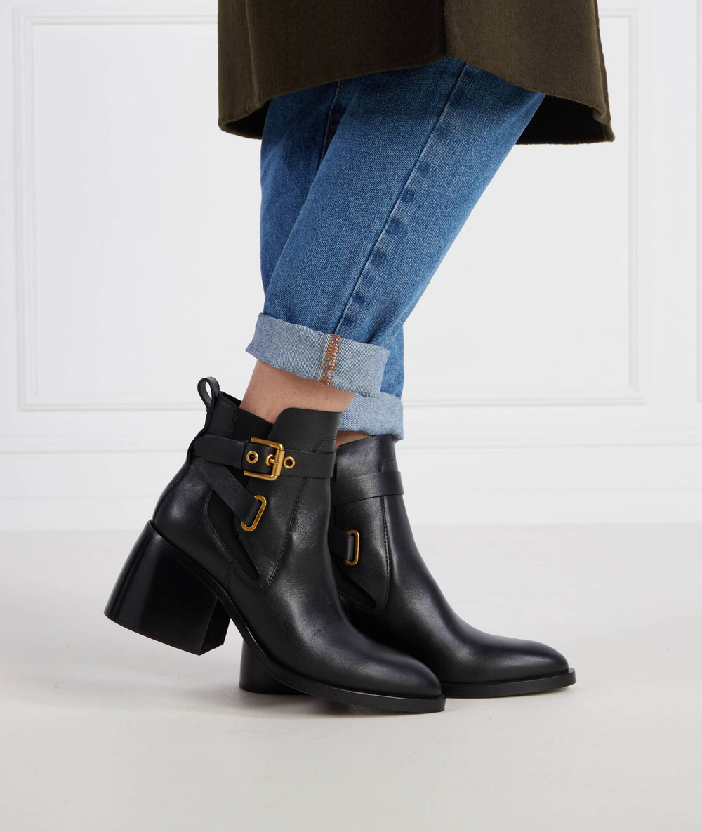 Кожаные ботильоны See By Chlo\u00e9 - черный(SB41011A 18041)