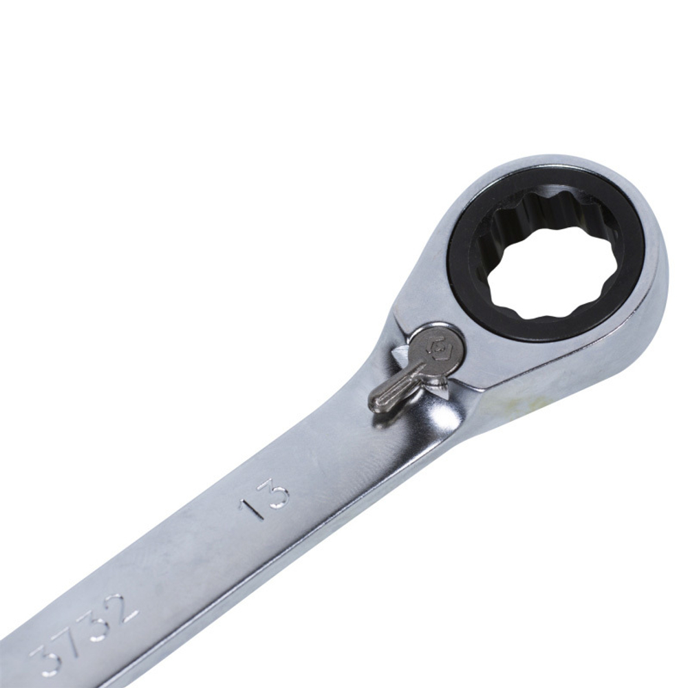 Ключ трещоточный комбинированный с флажковым переключением 13 мм KING TONY 373213M