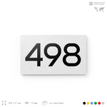 Номер на дверь 498, табличка на дверь для офиса, квартиры, кабинета, аудитории, склада, белая 120х70 мм, Айдентика Технолоджи