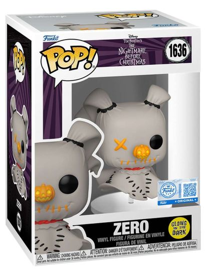 Фигурка Funko POP! Disney TNBC Patchwork Zero (GW) (Exc) (1636) 88409 / Фигурка Фанко ПОП! по мотивам мультфильма "Кошмар перед Рождеством", Зеро