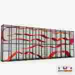 Плоский детский лабиринт «Оранжевая волна», 16×1,2×5 м