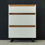 Кухонный модуль напольный 60х45х83, Валенсия, с 3-мя ящиками без столешницы, с дубовыми панелями, на ножках / белый, массив дуба, Dipriz