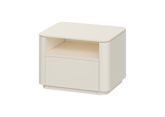 Тумба прикроватная Tammi 1 полка 1 ящик ширина 50 см (молочный)