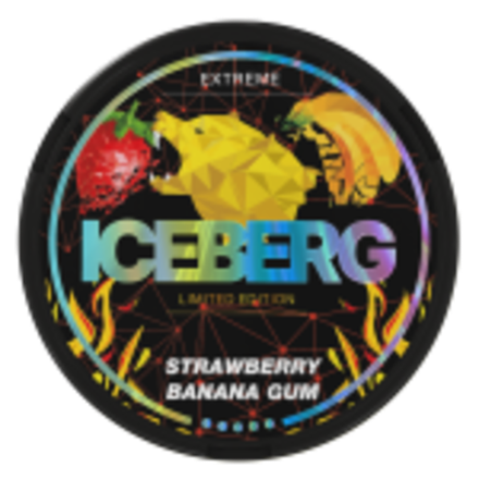 ICEBERG 130 MG - STRAWBERRY BANANA GUM - Жвачка со вкусом клубники и банана