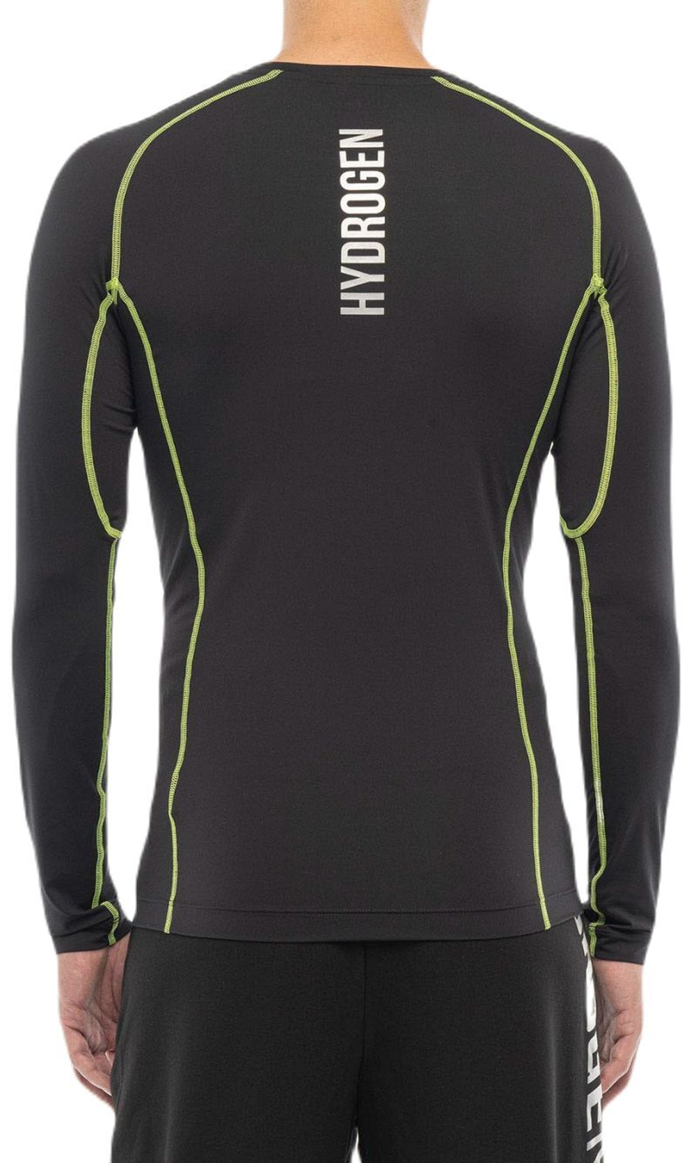 Мужская теннисная футболка теннисная Hydrogen Essential Second Skin Long-Sleeve - черный