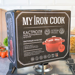 Кастрюля 2,2л чугунная эмалированная TM MY REAL IRON COOK