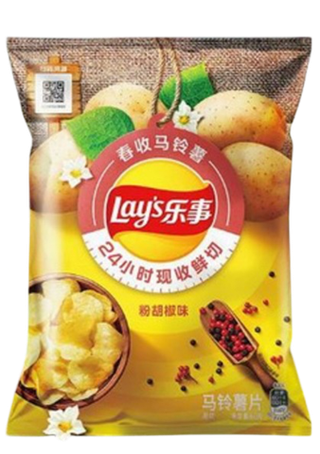 Картофельные чипсы Lay's со вкусом розового перца