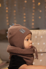 Шапка весенняя/осенняя вязаная ОРЕО (Какао)