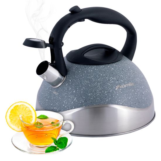 Чайник 2,8 л. из нержавеющей стали со свистком Kamille KM-0686B