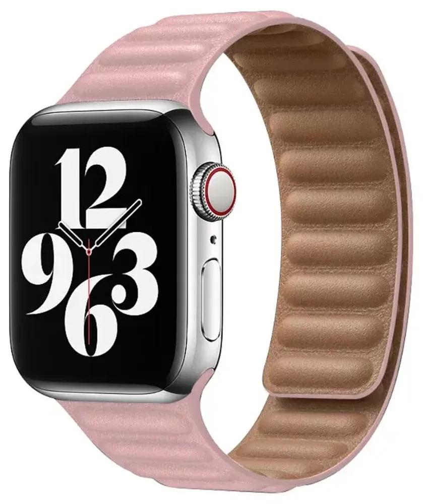Ремешок Apple Watch,42мм,кожаный,розовый