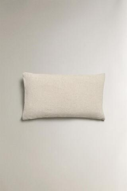 ZARA HOME ОДНОТОННЫЙ ЧЕХОЛ ДЛЯ ДЕКОРАТИВНОЙ ПОДУШКИ, ЭКРЮ