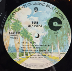 Винтажная виниловая пластинка LP Deep Purple Burn (Japan 1974) (No Obi)