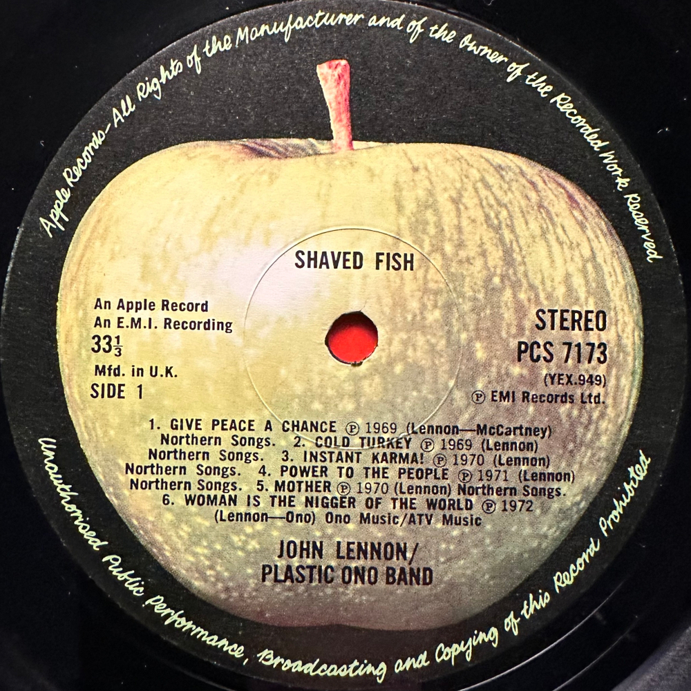 Lennon, Plastic Ono Band - Shaved Fish (Англия 1975г.)