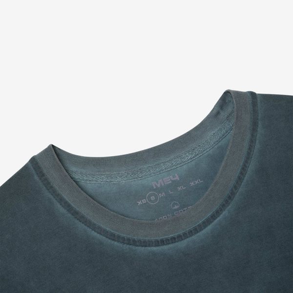 Футболка SS24 Garment Dyed Steel Blue голубая - фото 5