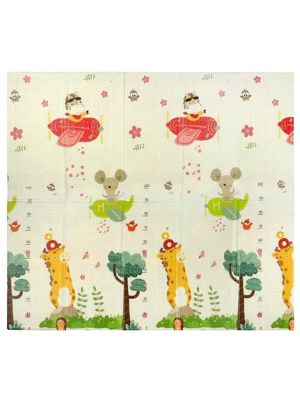 107234/Развивающий игровой коврик для малышей Elefantino, двусторонний, складной, размер коврика 180