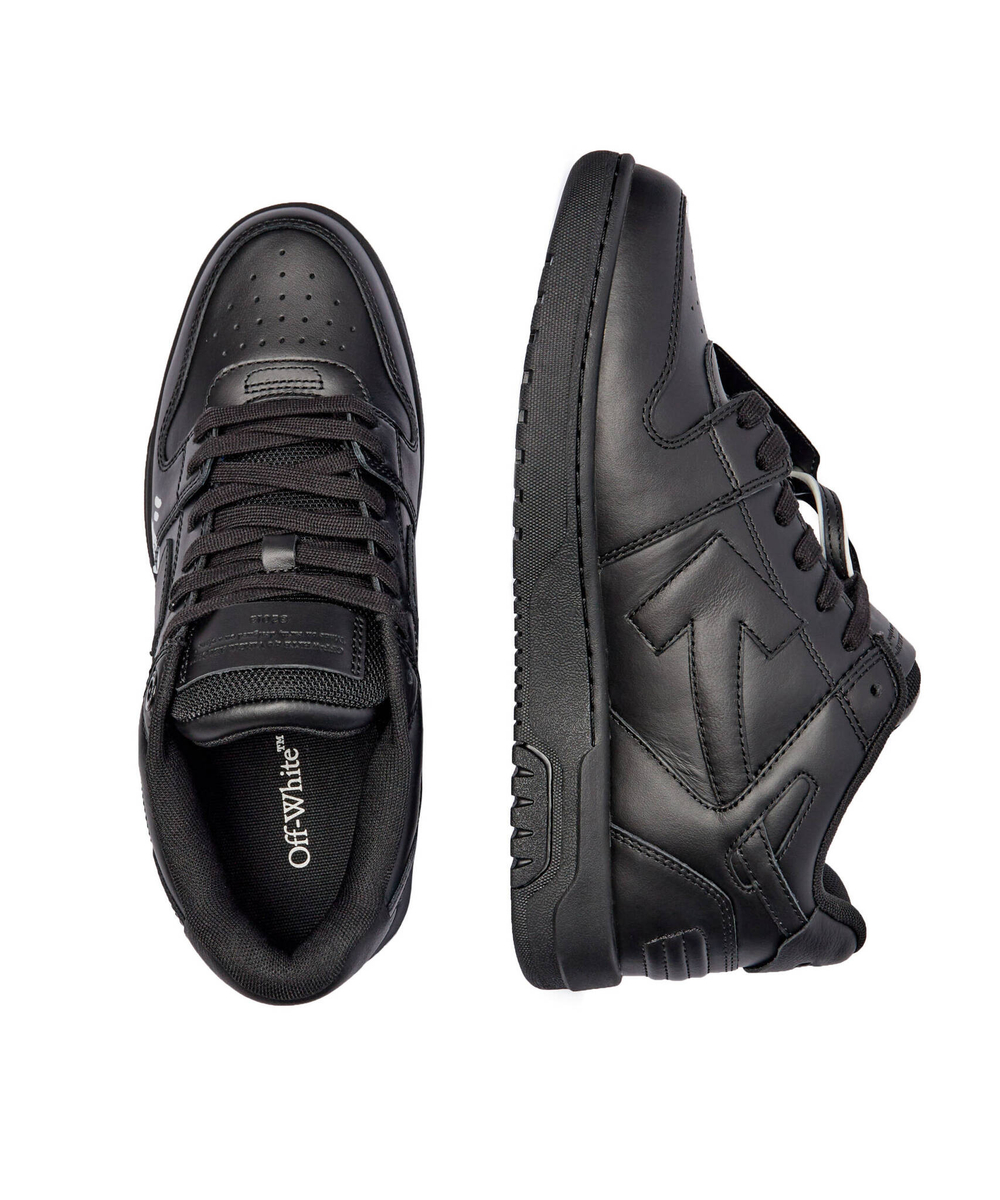 Кожаные кроссовки out of office OFF-WHITE - черный(OMIA189C 99LEA012)