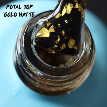 Матовый топ без липкого слоя ENIGMA Potal Gold Matte 15 мл. Золото