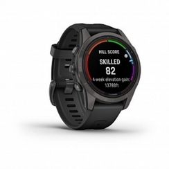 Garmin Fenix 7S Pro Sapphire Solar – угольно-серый DLC, титановый корпус, силиконовый ремешок