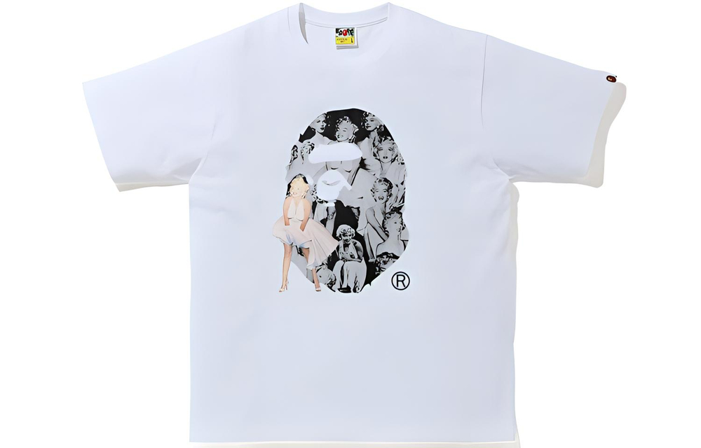 A Bathing Ape A Bathing Ape Bathing Ape X Marilyn Monroe Big Ape Head Tee белый