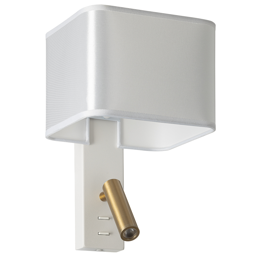 Citilux DEKART CL704480 LED Бра с белым абажуром и выключателем
