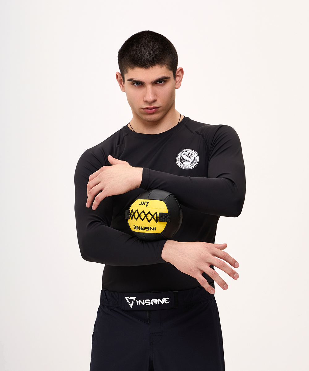 Медбол IN24-WB200, 1 кг, желтый