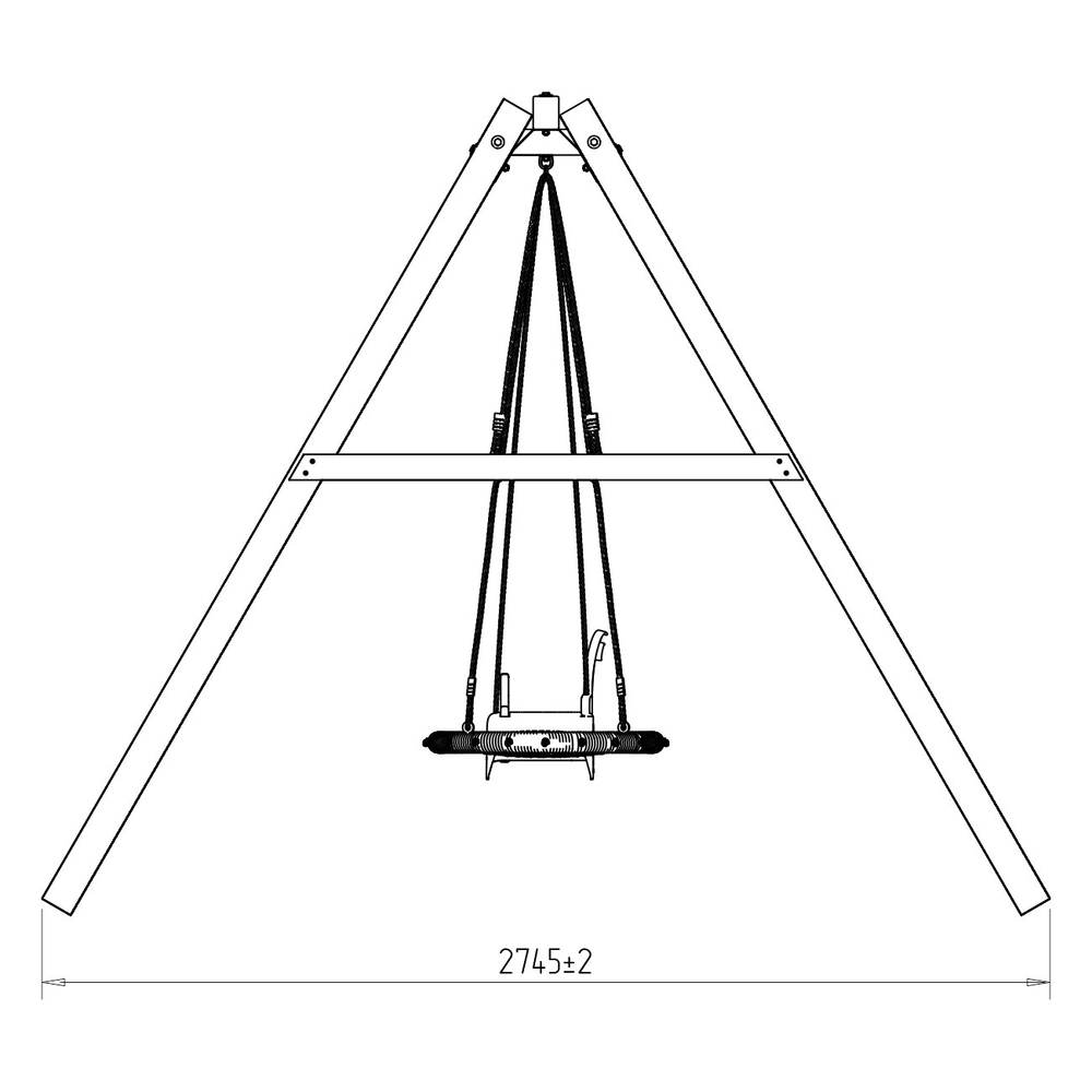 Деревянные качели с качелями гнездо 60 см и качелями со спинкой
