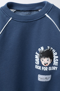 ZARA ТОЛСТОВКА OLIVER Y BENJI © CAMPEONES, СИНИЙ/БЕЛЫЙ