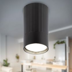 Светильник настенно-потолочный спот ЭРА OL32 BK MR16 GU10 IP20 черный | Накладные светильники