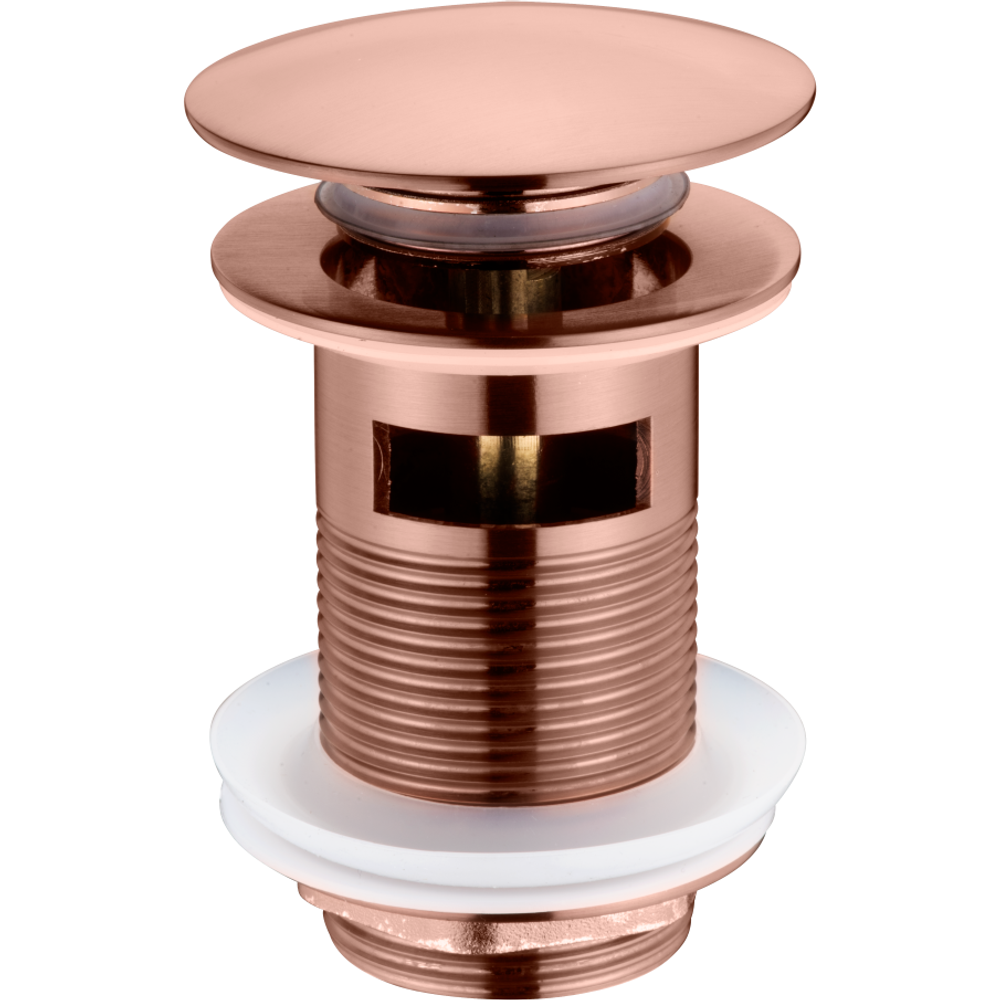 Слив для раковины Boheme 612/2-CB COPPER BRUSHED, click-clack, с переливом