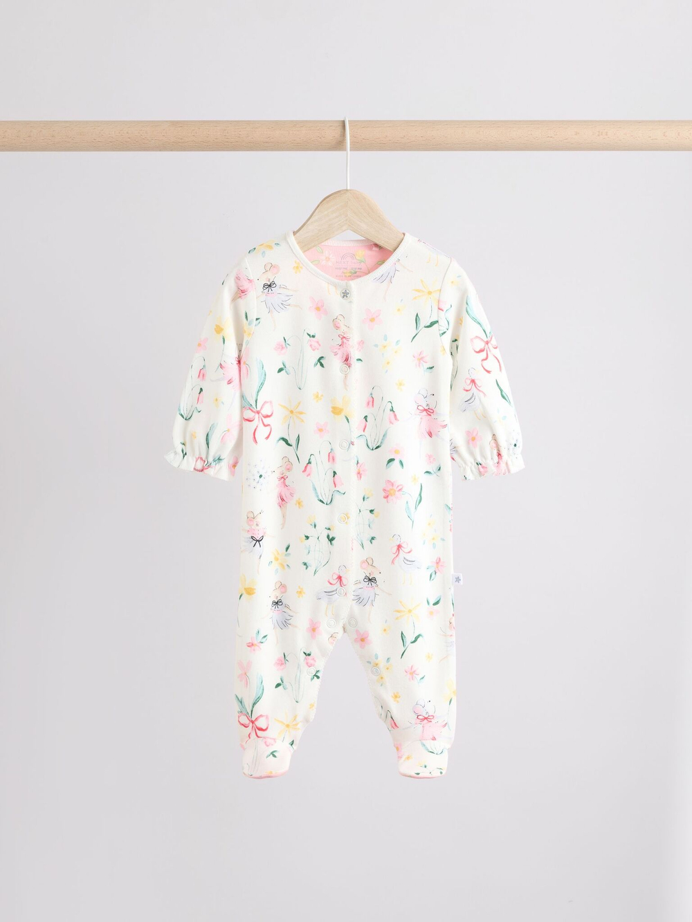 Комбинезон / Cлип для малышей Next E18-356, 3 шт., Розовый, Молочный