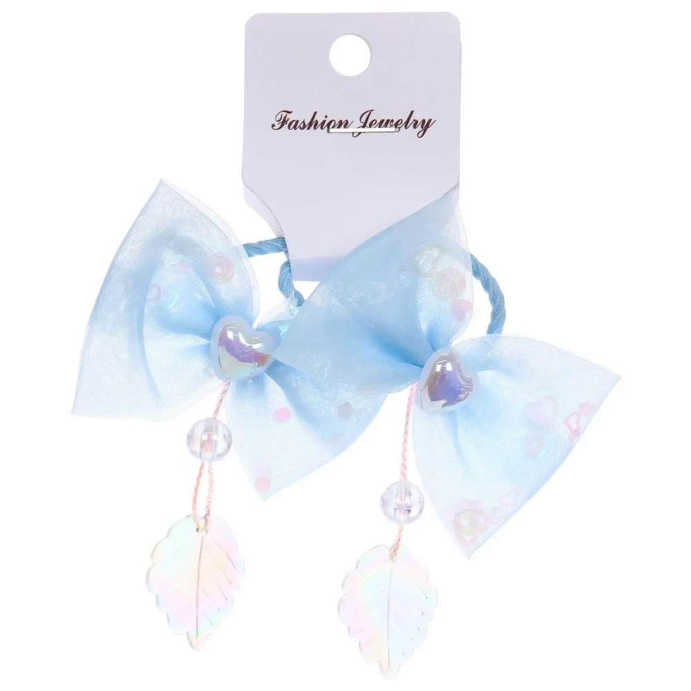 Резинки для волос детские 2шт «КОНФЕТКИ», сердечки, микс 5 цветов, d-3см