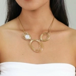 Колье ORI TAO, Typhoon, с перламутром, OT24.1-15-31650 (золотистый)