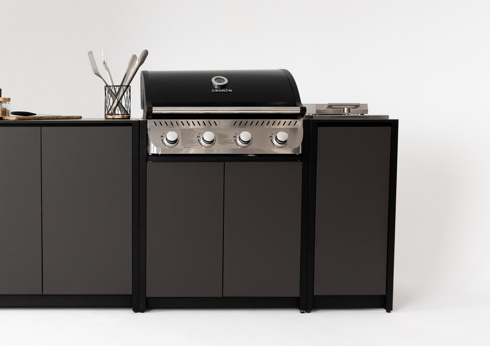 Барбекю комплекс Lounge F-106SGP, 3 м, черный/серый каспий