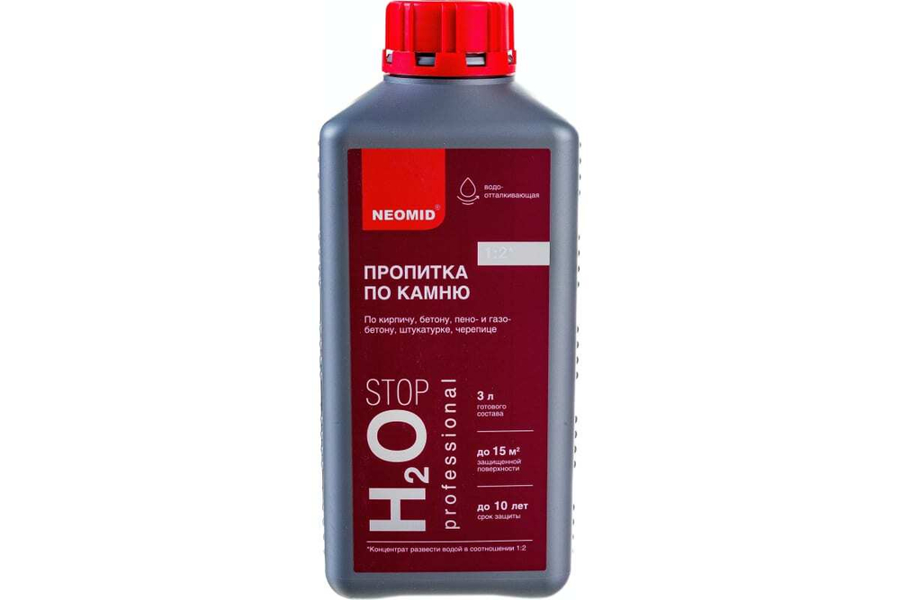 ГИДРОФОБИЗИРУЮЩИЙ ПРЕПАРАТ,КОНЦЕНТРАТ 1:2 НЕОМИД Н2О-СТОП (1Л)