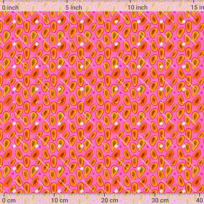 Яркая сочная папайя на розовом фоне by Curly Smile 1200 DPI
