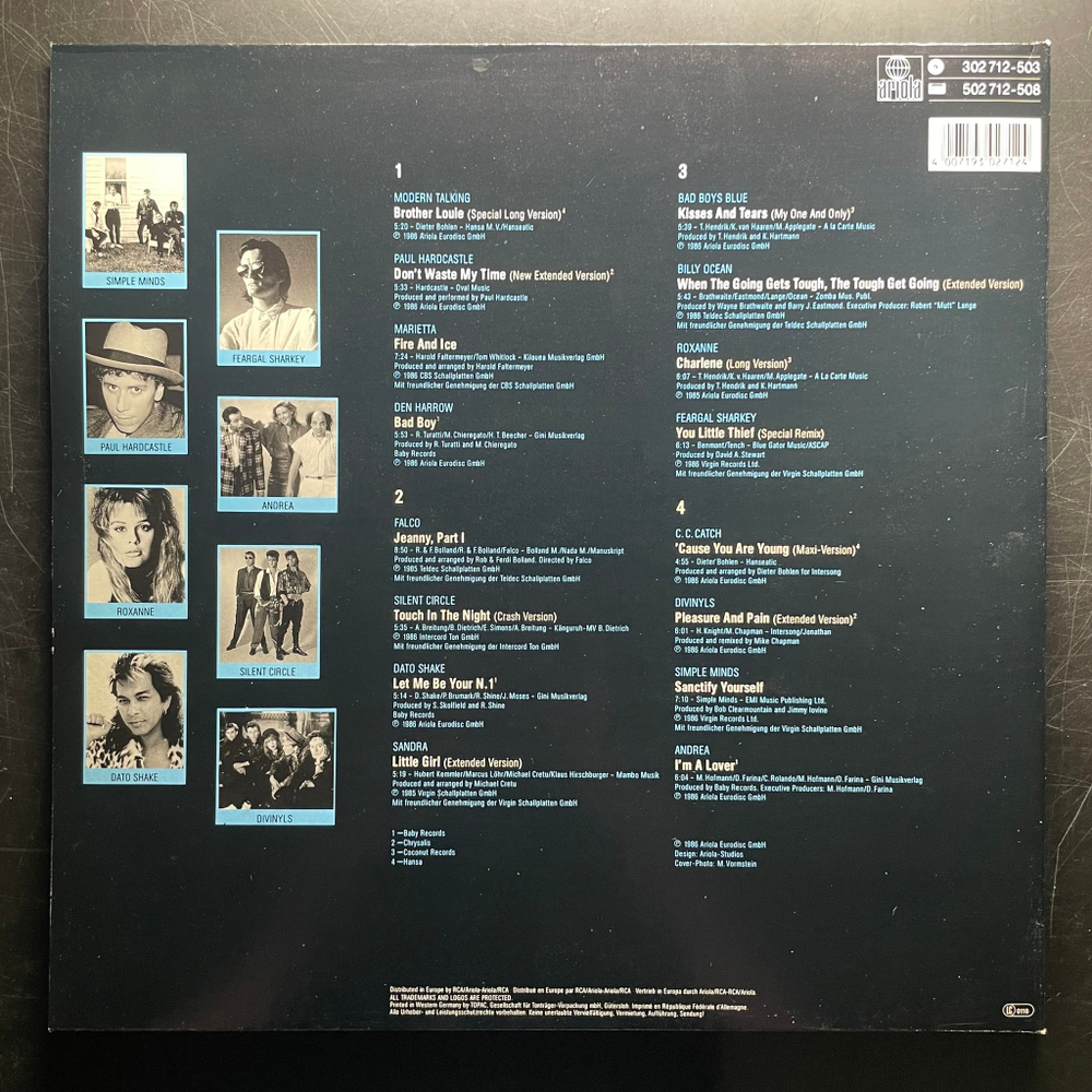 Сборник Maxi Hit Sensation - Das Maxi Power Doppelalbum 2LP (Европа 1986г.)