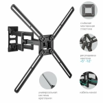 Кронштейн наклонно-поворотный KROMAX CORBEL-9, до 75 дюймов