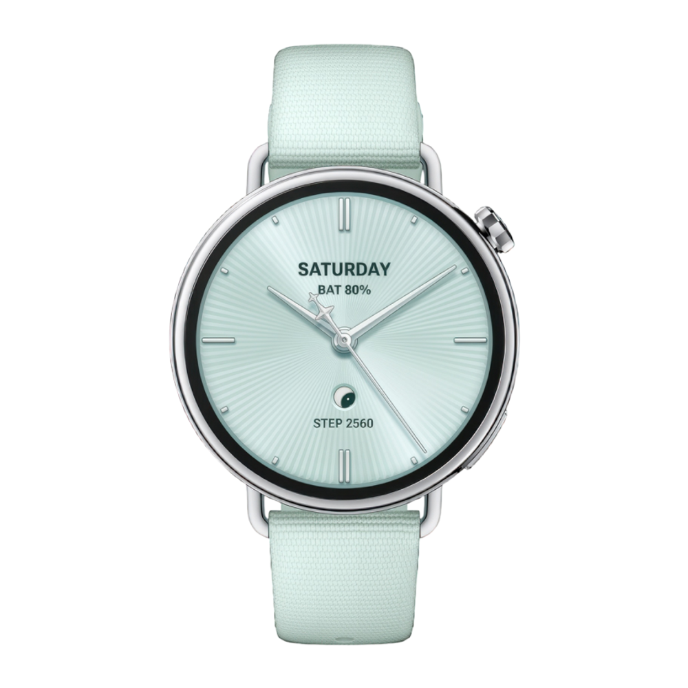 Умные часы Xiaomi Watch S4 41 мм, ремешок из фторэластомера (версия Global) Корпус из нержавеющей стали, текстурированный ремешок из фторэластомера с классической застёжкой — на запястье обхватом 120–190 мм