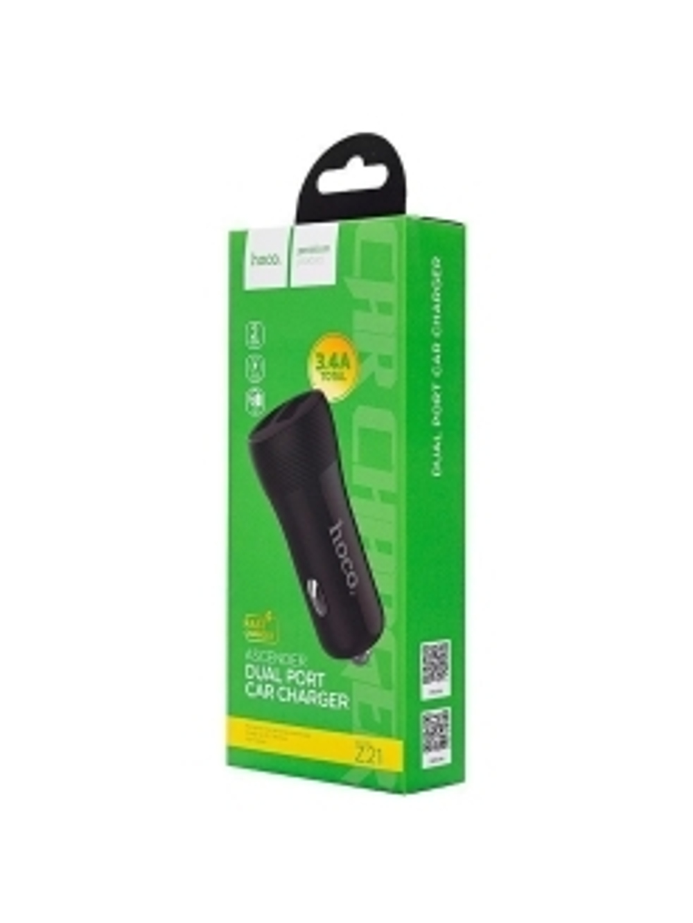 USBх2 HOCO Z21 2USB 3.4A черный