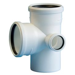 Крестовина Политэк Пайп двухплоскостная 110х110х50/87,5гр. для бесш. кан-и ПП левая (25)