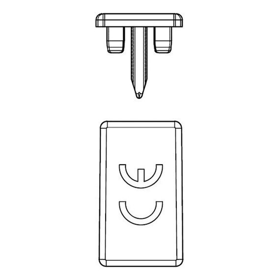 Заглушка для шины 2 полюса, 16мм.кв. Schrack Technik BSB00110--