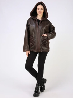 Дубленка зимняя двухсторонняя шуба с капюшоном