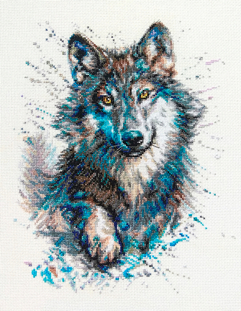 "Снежные брызги.Волк"-M805  вышивка