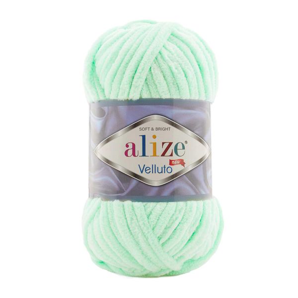 Пряжа Alize (Ализе) Velluto / уп.5 мот. по 100 г, 68м, 464 мята A