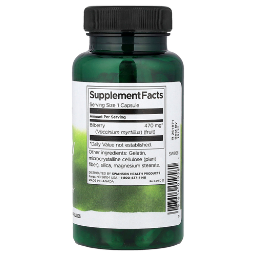 Swanson, Плоды черники, 470 мг, 100 капсул