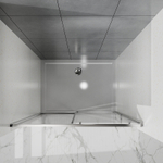 Душевая дверь Azario SHANGHAI раздвижная 120х195, толщина полотна 6мм универсальная, цвет профиля графит матовый