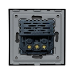 Евро розетка с USB и Type-C каленное стекло, шторки 5V-12V 20W Max