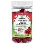 Swanson, Immune Boost, цинк, витамины C и D, жевательные таблетки, вишня, 60 жевательных таблеток